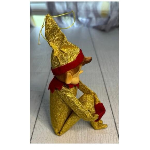 Vintage Knee Hugger Pixie Elf Ornament - Picture 9 of 13